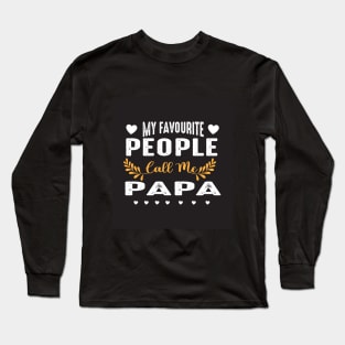 papa t shirt design Long Sleeve T-Shirt